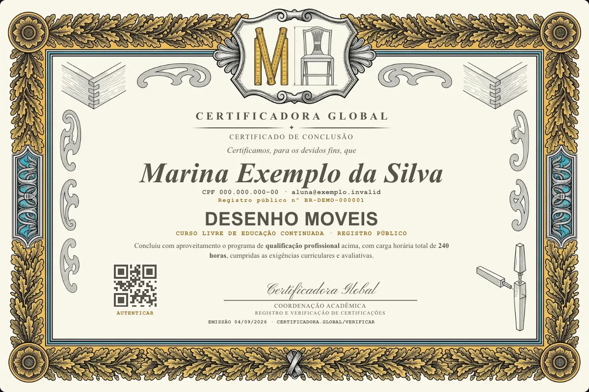 Capa do curso Desenho Moveis
