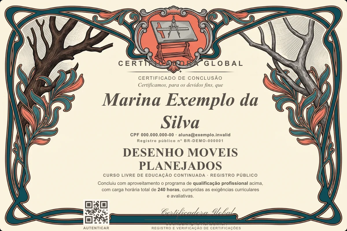 Capa do curso Desenho Moveis Planejados