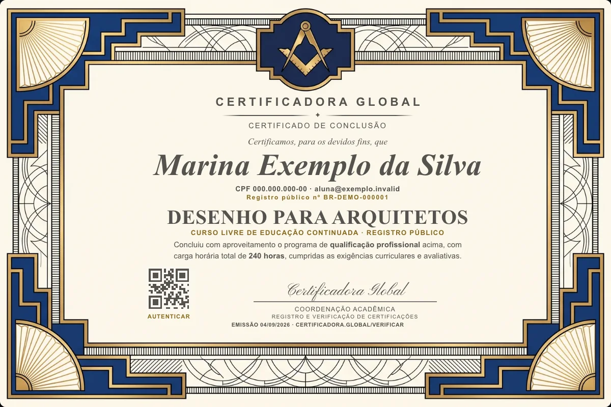 Capa do curso Desenho para Arquitetos