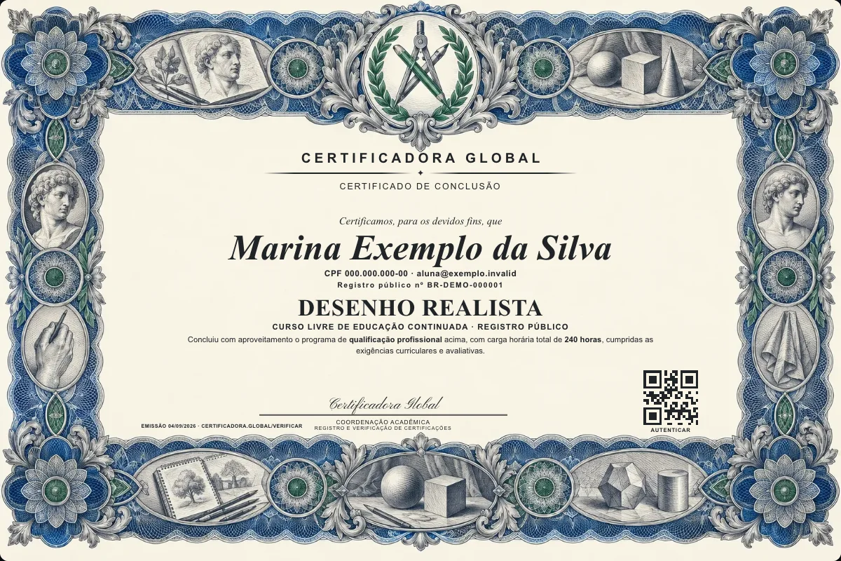 Capa do curso Desenho Realista