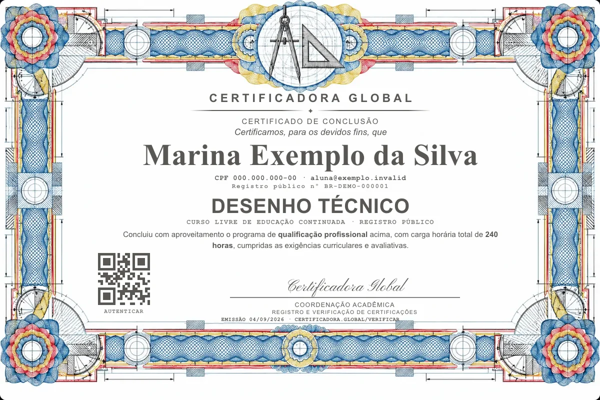 Capa do curso Desenho Técnico
