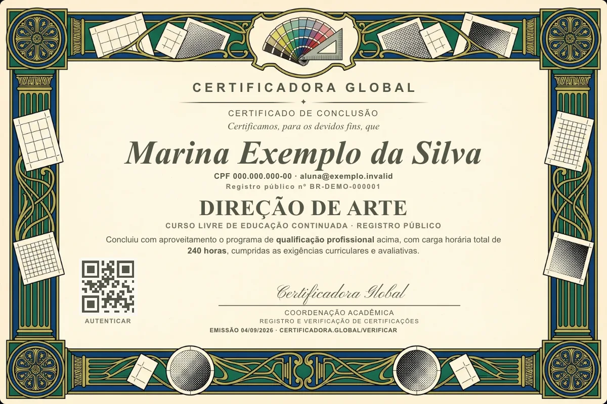 Capa do curso Direção de Arte