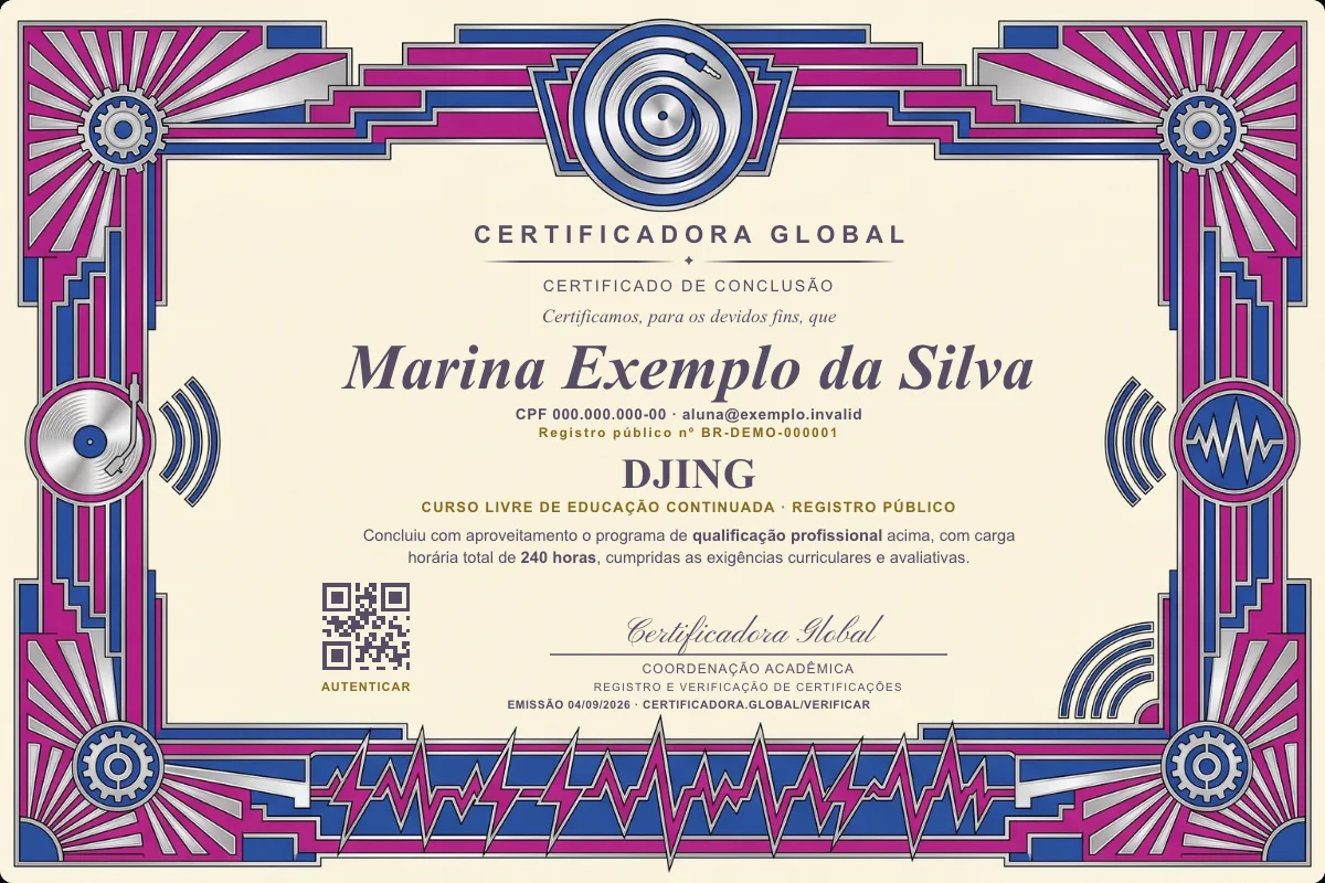 Capa do curso Djing