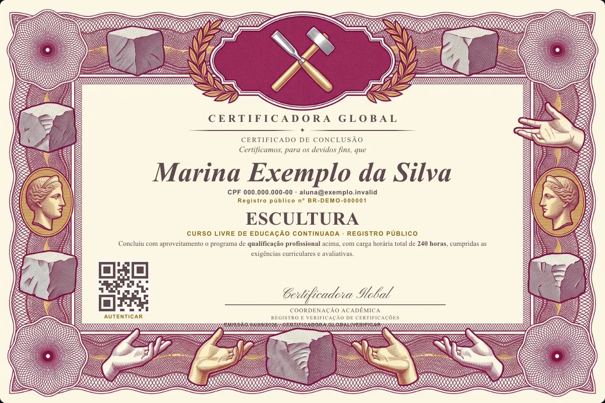 Capa do curso Escultura