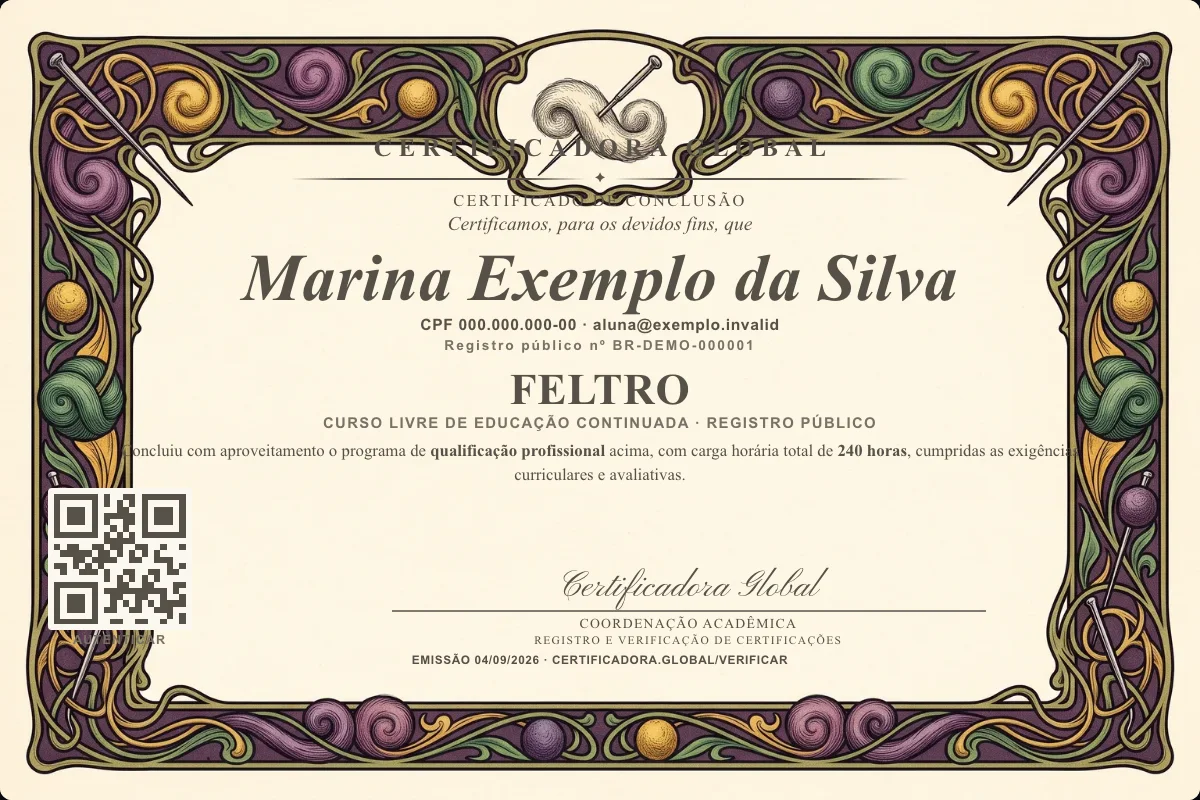 Capa do curso Feltro