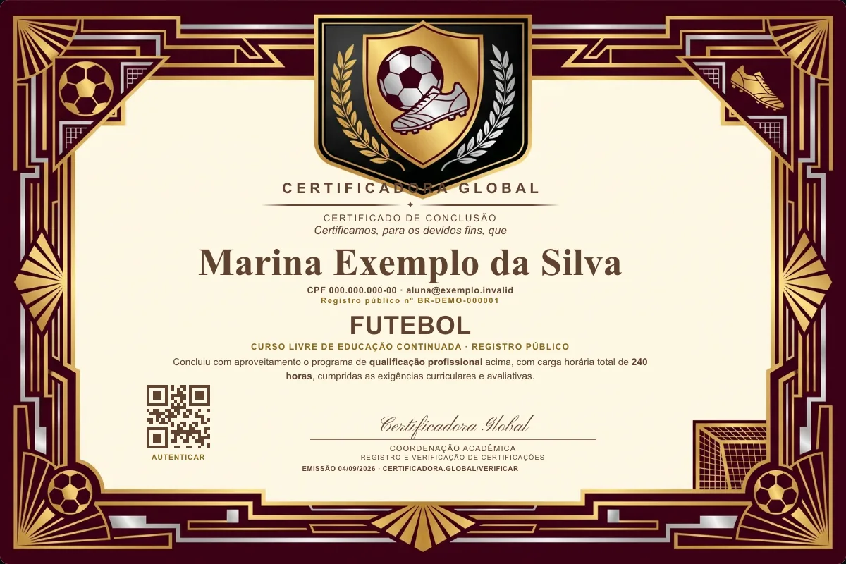 Capa do curso Futebol