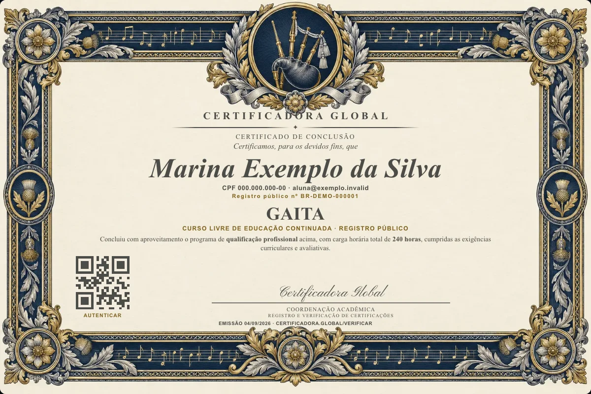 Capa do curso Gaita
