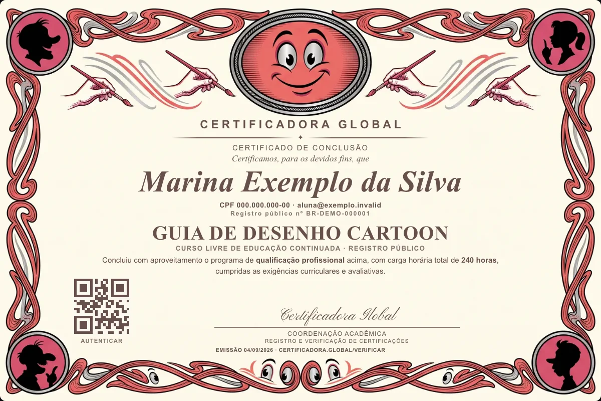 Capa do curso Guia de Desenho Cartoon