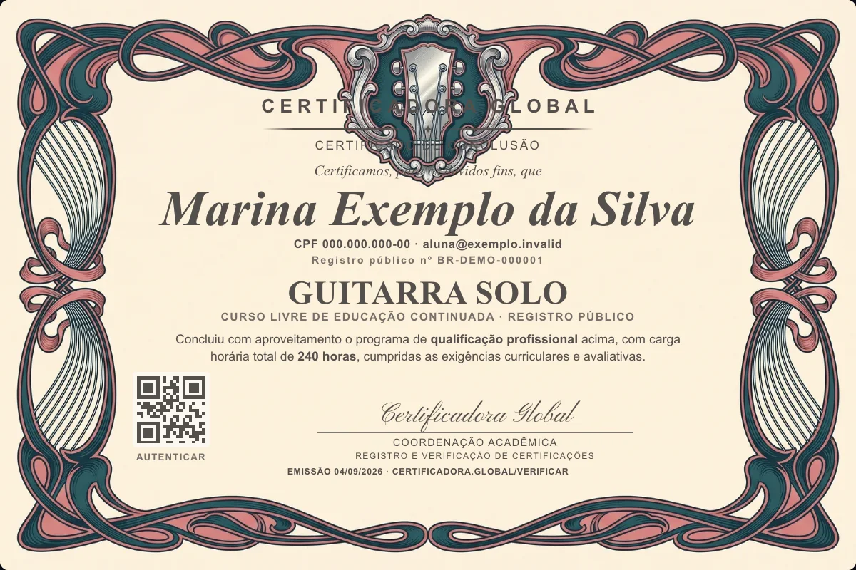 Capa do curso Guitarra Solo