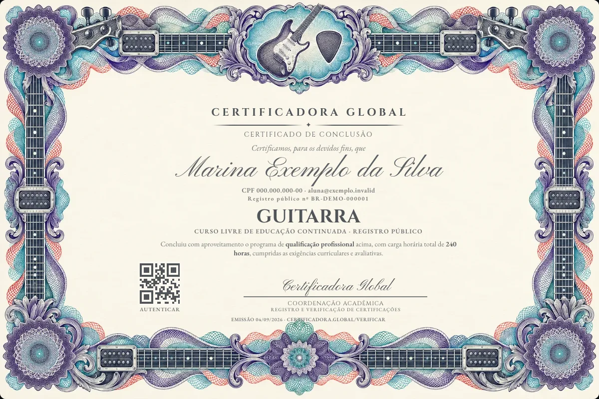 Capa do curso Guitarra