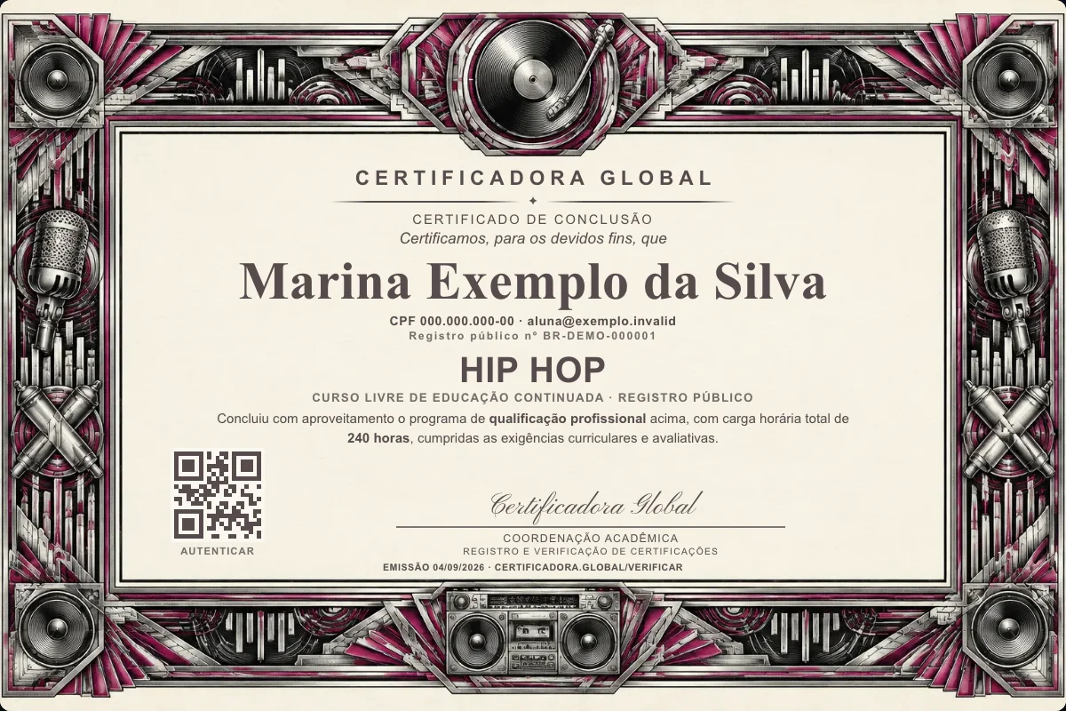 Capa do curso Hip Hop