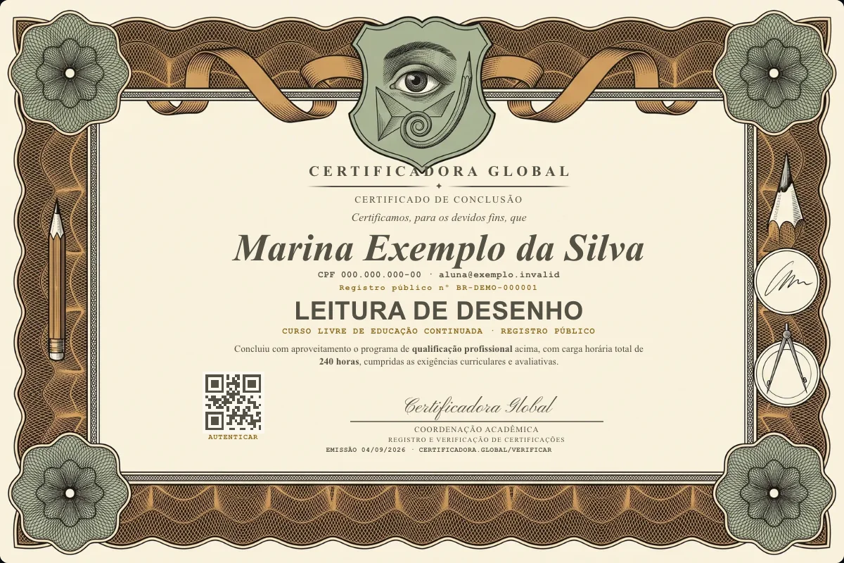 Capa do curso Leitura de Desenho