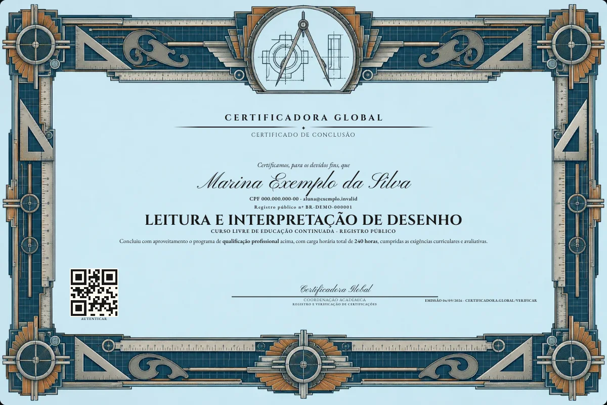Capa do curso Leitura e Interpretação de Desenho