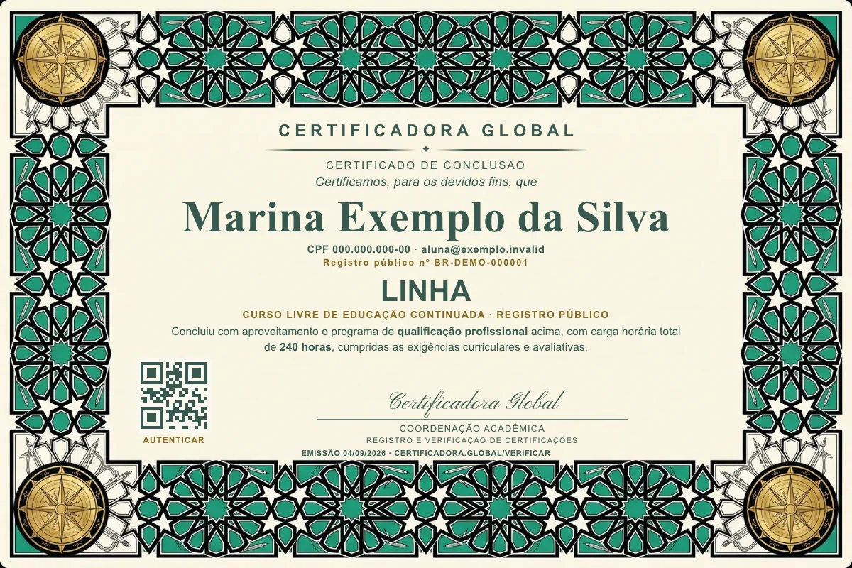Capa do curso Linha