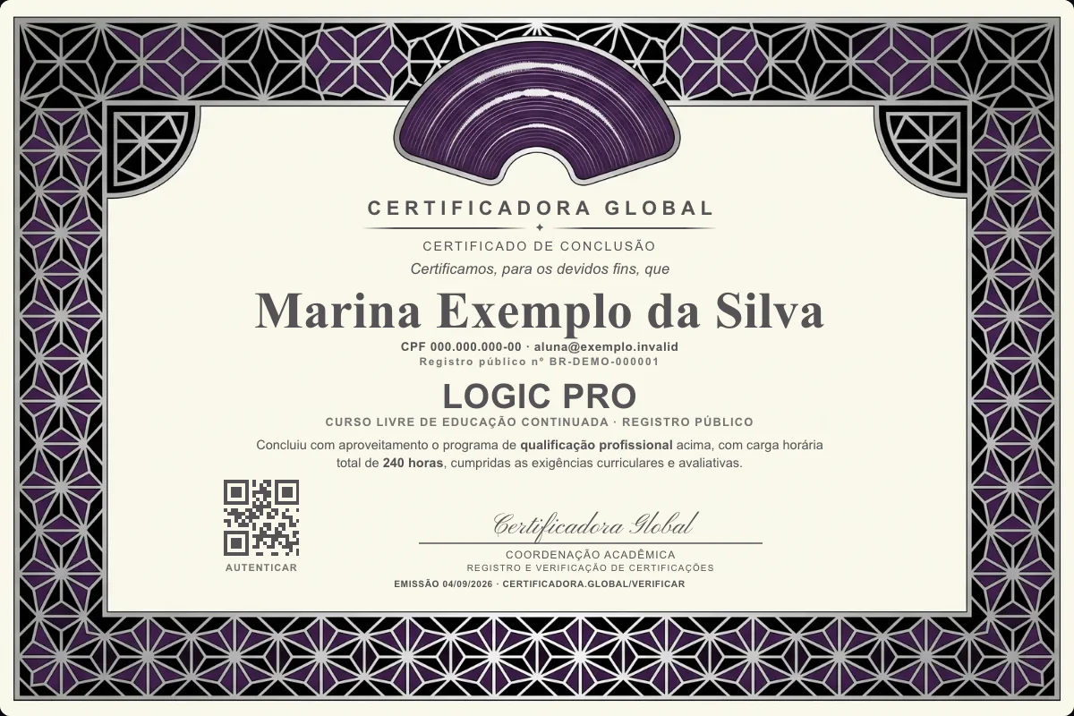 Capa do curso Logic Pro