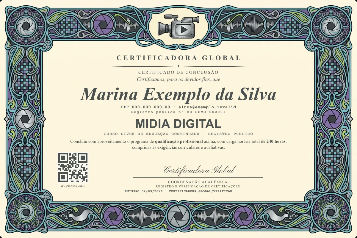 Capa do curso Midia Digital