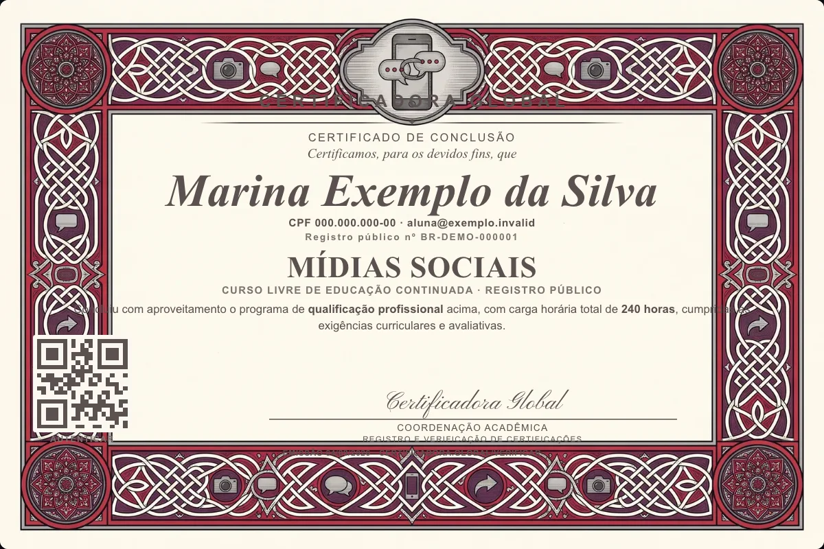 Capa do curso Mídias Sociais