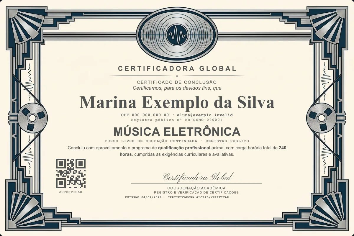 Capa do curso Música Eletrônica
