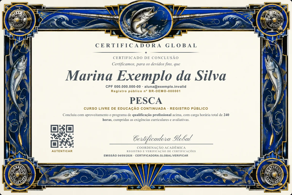 Capa do curso Pesca