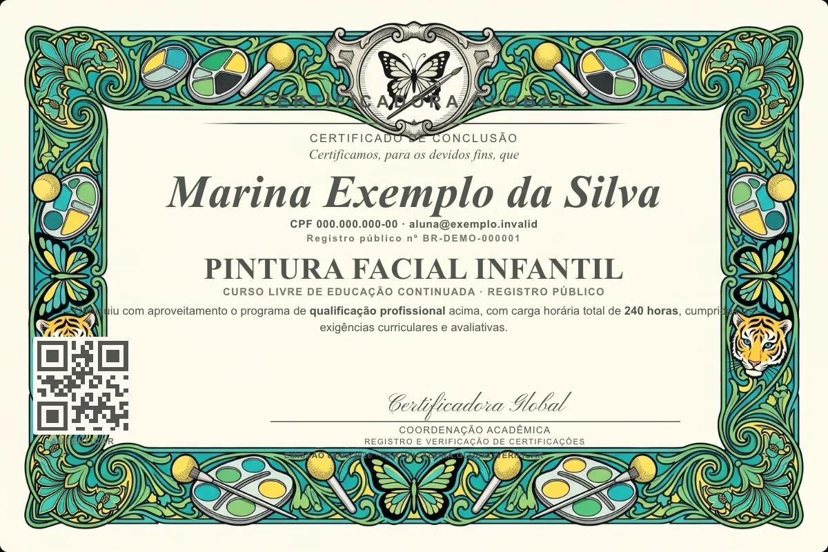 Capa do curso Pintura Facial Infantil