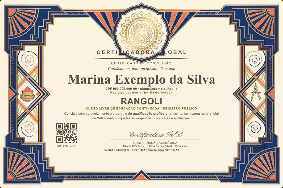Capa do curso Rangoli