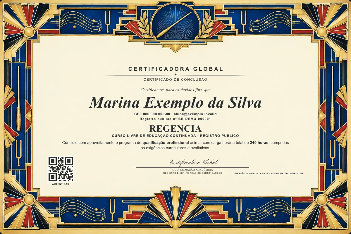 Capa do curso Regencia