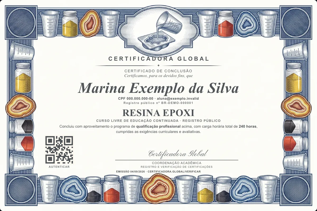 Capa do curso Resina Epoxi