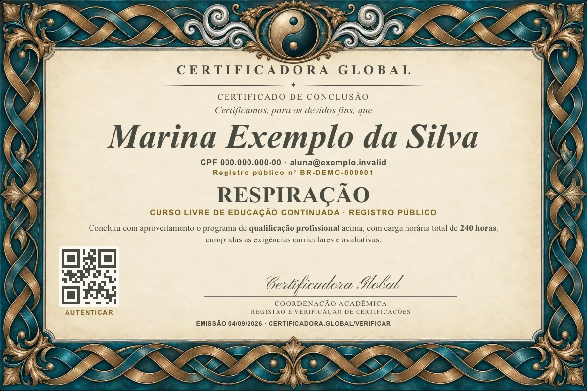 Capa do curso Respiração