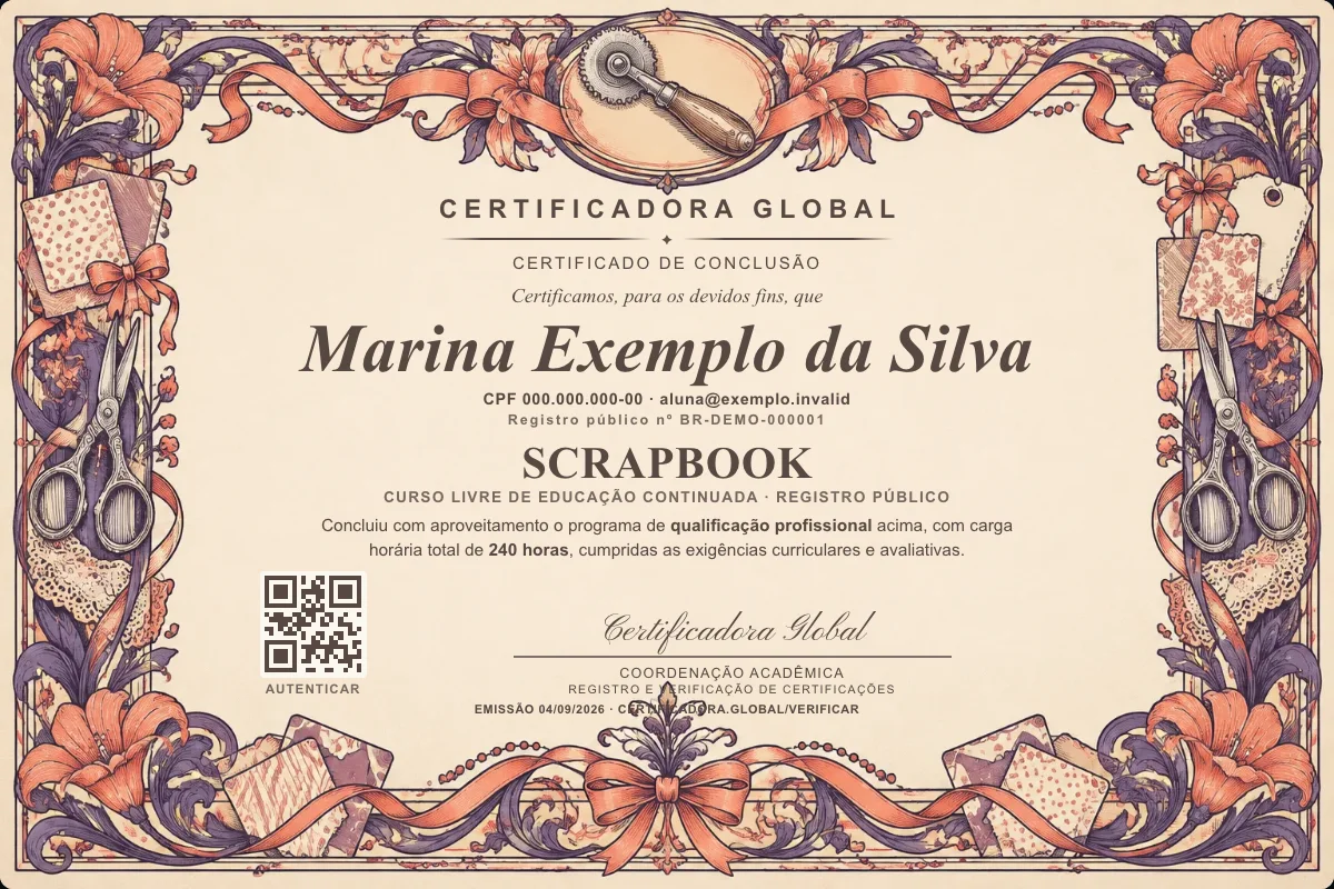 Capa do curso Scrapbook