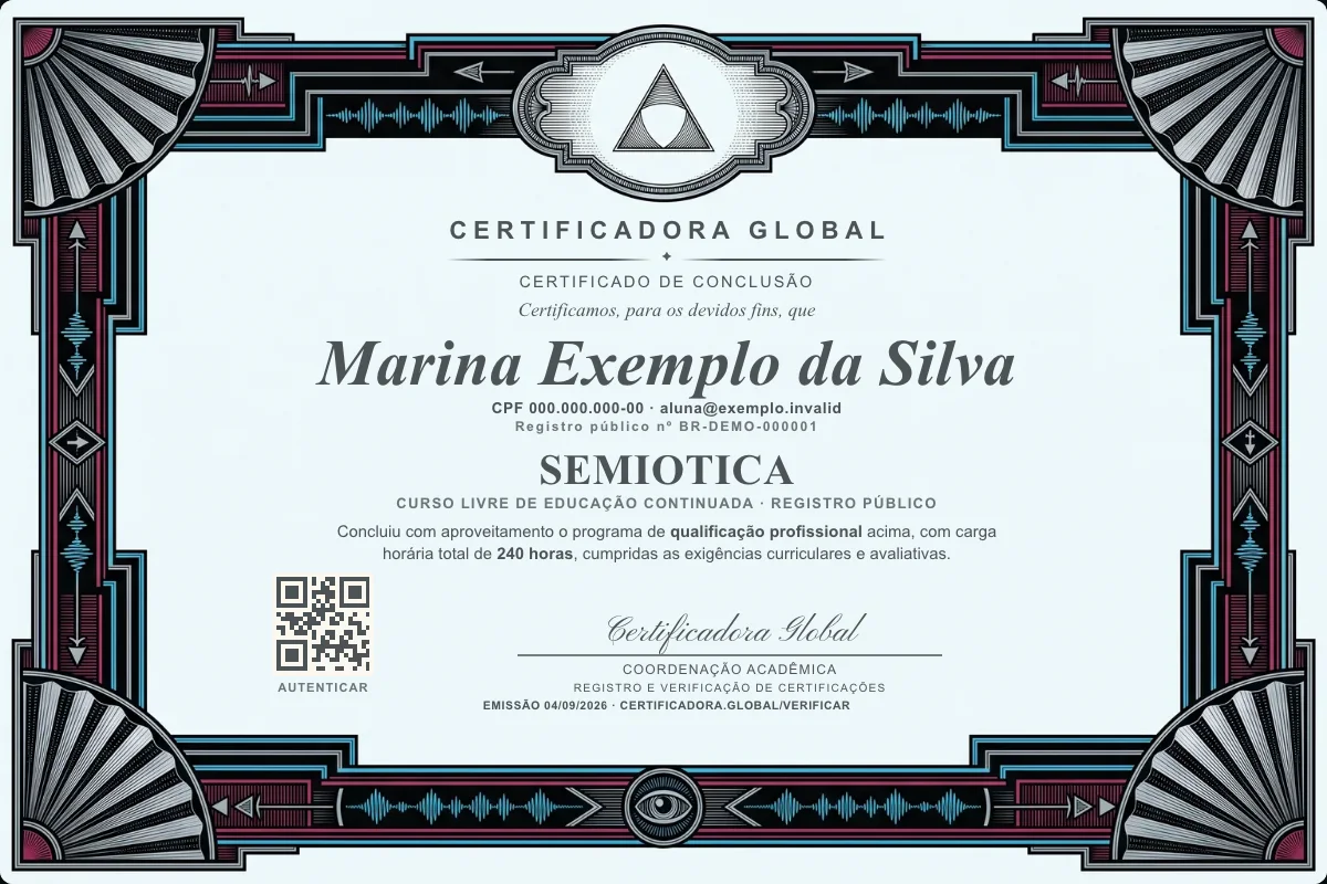 Capa do curso Semiotica