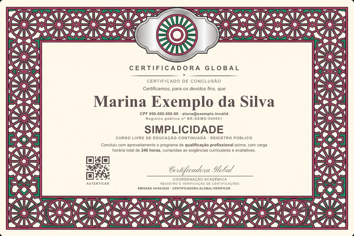 Capa do curso Simplicidade