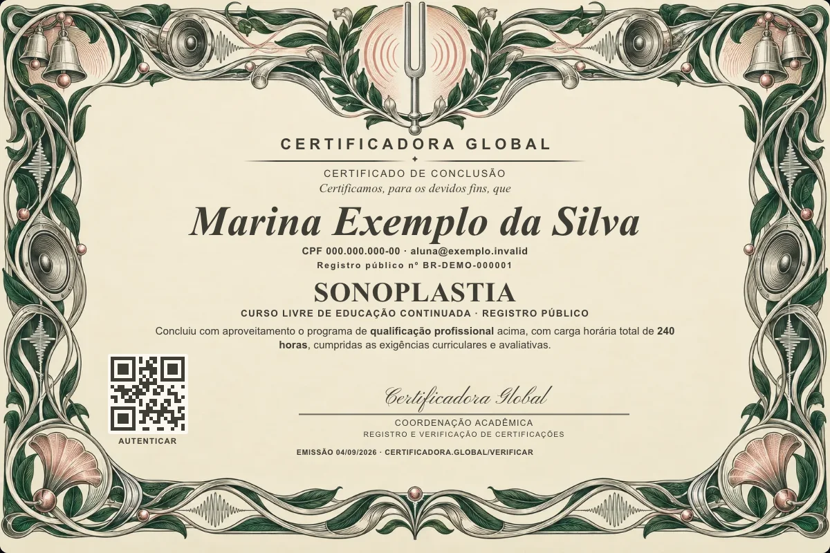 Capa do curso Sonoplastia