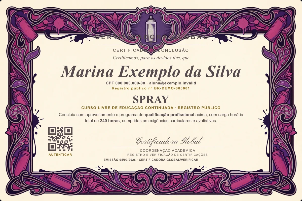 Capa do curso Spray