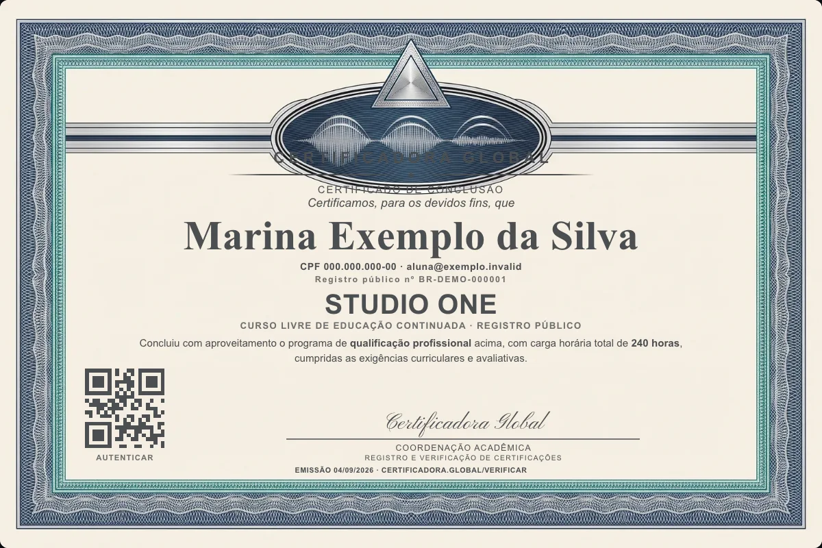 Capa do curso Studio One