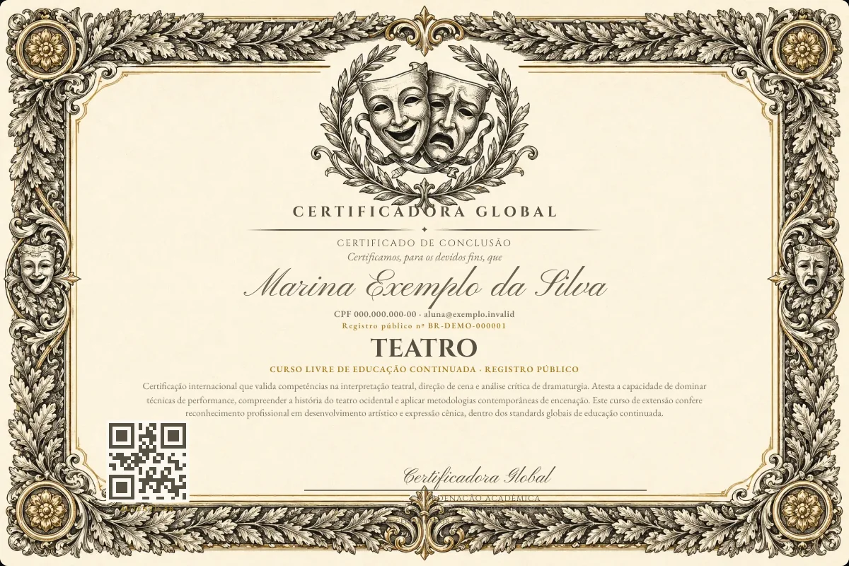 Capa do curso Teatro