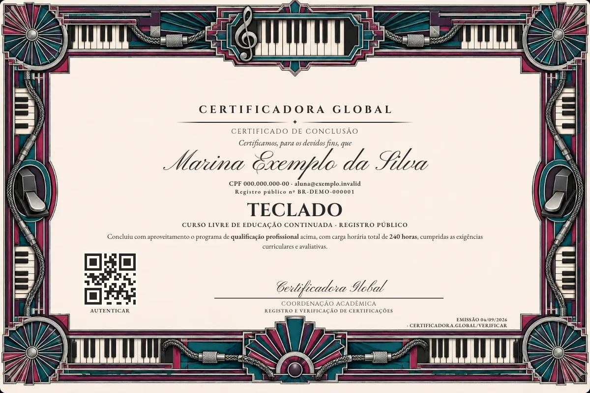 Capa do curso Teclado