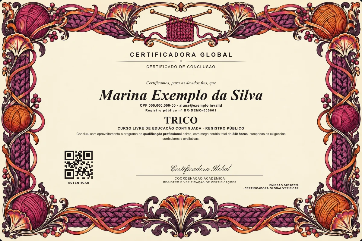 Capa do curso Trico