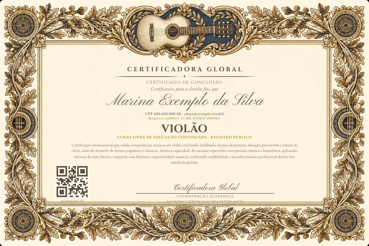 Capa do curso Violão