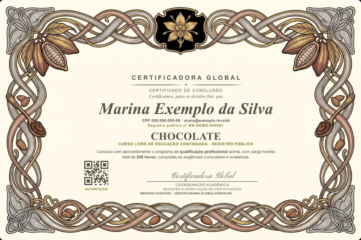 Capa do curso Chocolate