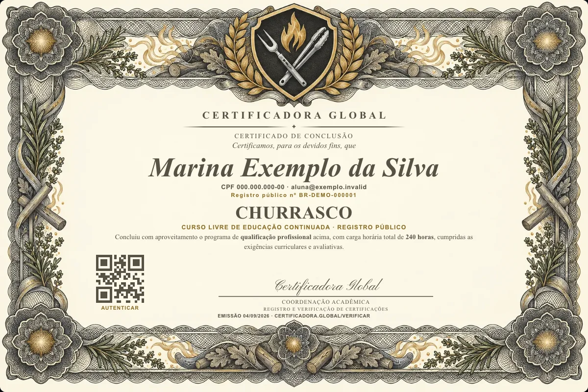 Capa do curso Churrasco