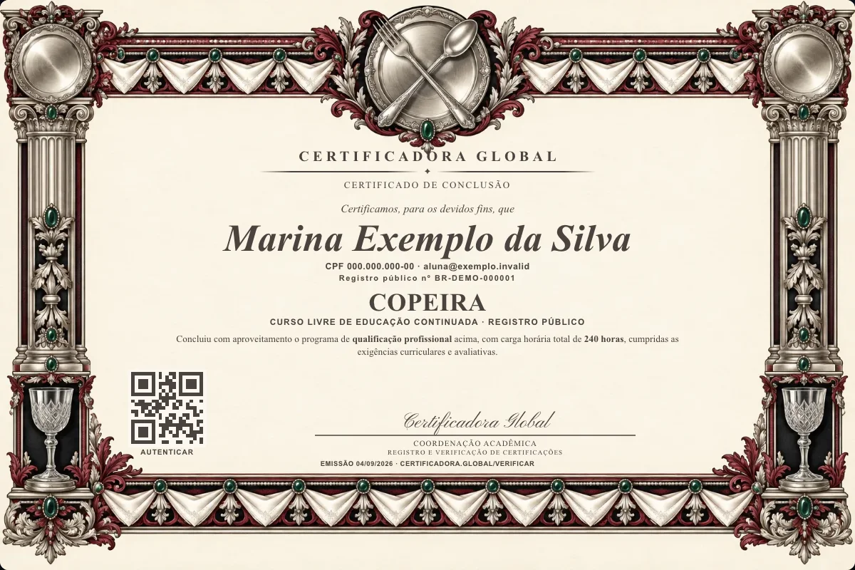 Capa do curso Copeira