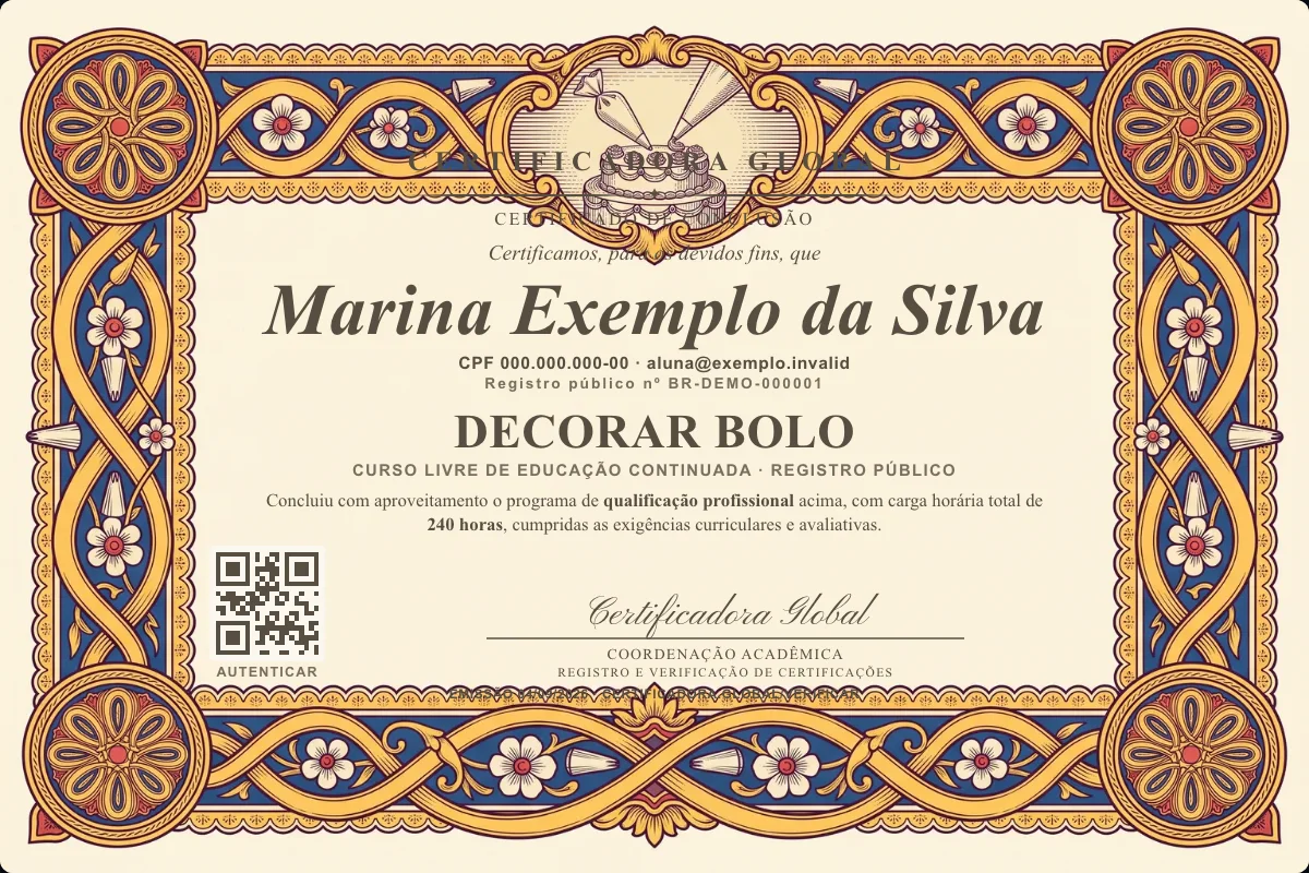 Capa do curso Decorar Bolo