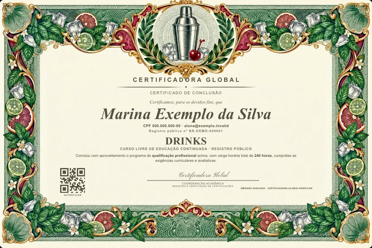 Capa do curso Drinks