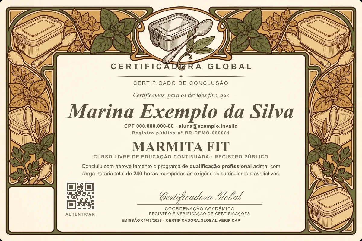 Capa do curso Marmita Fit