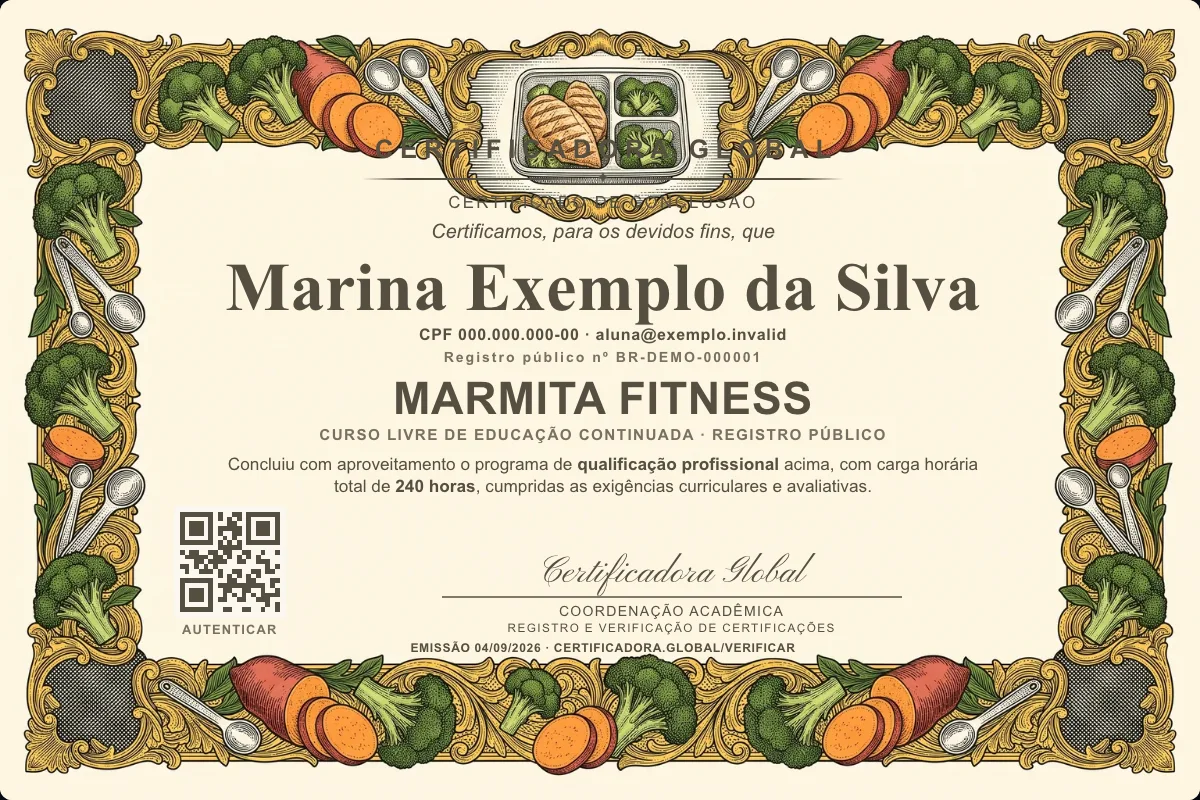 Capa do curso Marmita Fitness