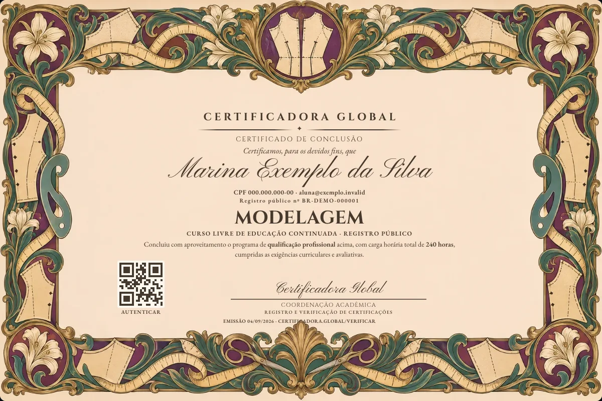 Capa do curso Modelagem
