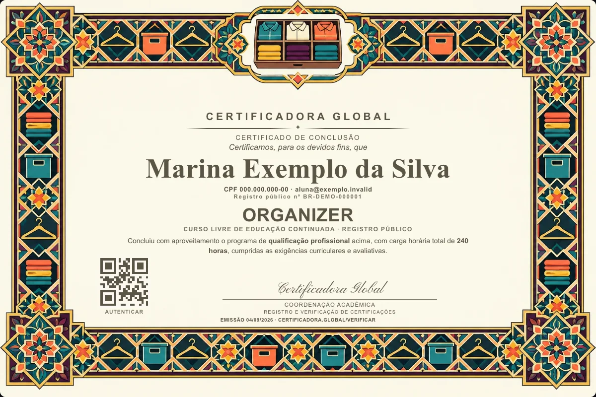 Capa do curso Organizer