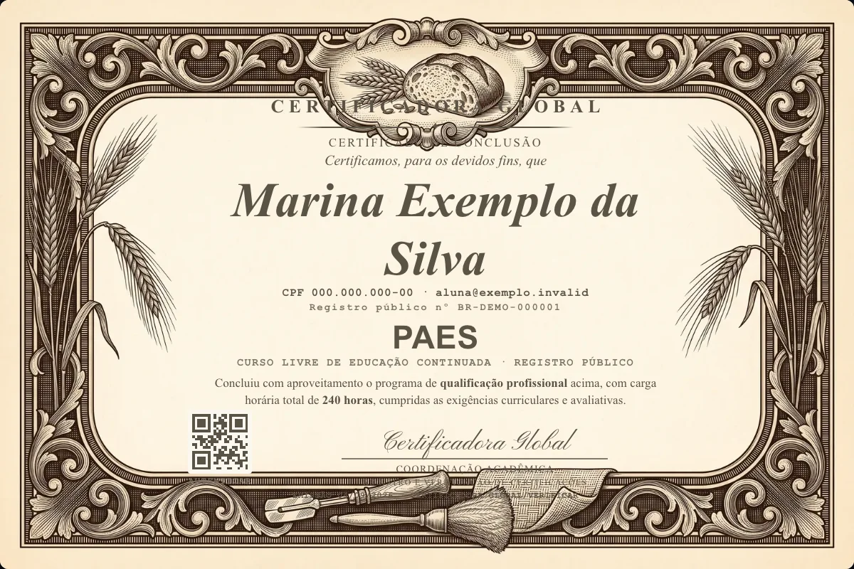 Capa do curso Paes