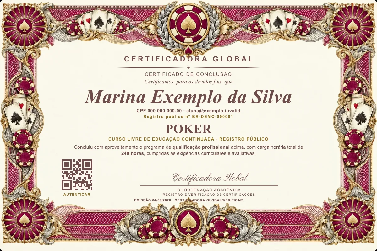 Capa do curso Poker