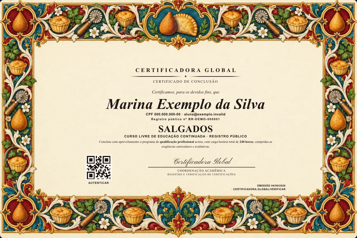 Capa do curso Salgados